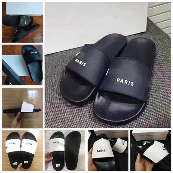 woman/man sandals slippers shoes slippers sandals slippers casual shoes trainers flat shoes slide eu:35-45 with box 04jfx601, Black