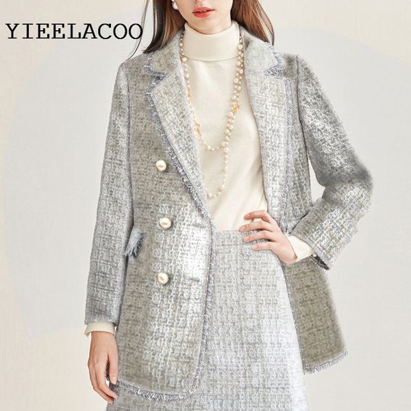 women jacket tweed grey blue spring / autumn / winter jacket long sleeve business ladies one piece coat, Black;brown
women jacket tweed grey blue spring / autumn / winter jacket long sleeve business ladies one piece coat, Black;brown