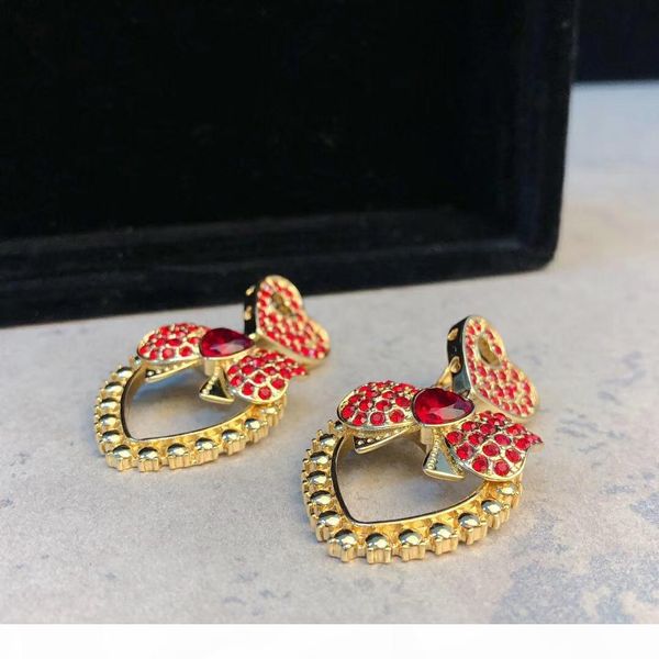 heart shape with red diamond in 18k gold plated charm earring for women wedding jewelry gift ps8658, Golden
heart shape with red diamond in 18k gold plated charm earring for women wedding jewelry gift ps8658, Golden