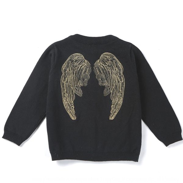 knitwear 100% cotton ins children's clothing sweater sweater new cardigan embroidered wings children's wear long sleeve overcoat, Blue 
knitwear 100% cotton ins children's clothing sweater sweater new cardigan embroidered wings children's wear long sleeve overcoat, Blue