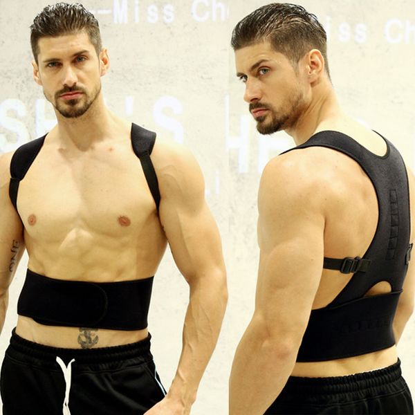 men women adjustable posture corrector bandage back support elastic shoulder strap brace clavicle spine lumbar belt corset, Black;gray
men women adjustable posture corrector bandage back support elastic shoulder strap brace clavicle spine lumbar belt corset, Black;gray