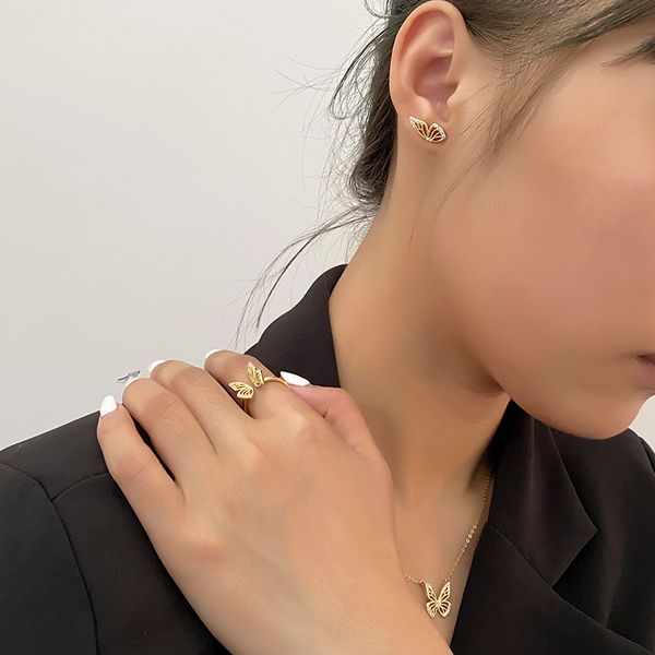 2020 luxury zircon silver jewelry 925 sterling silver gold plated butterfly earrings for women, Golden
2020 luxury zircon silver jewelry 925 sterling silver gold plated butterfly earrings for women, Golden