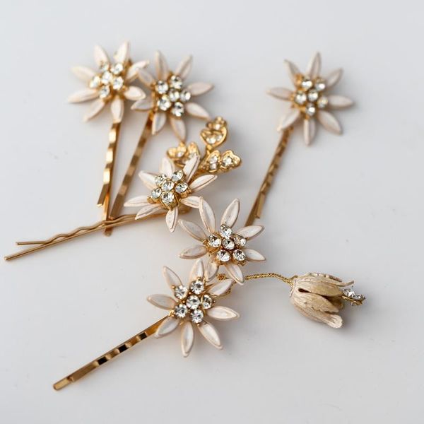 rosebridalpark women gold rhinestone crystal hair pins clips flower handmade bride wedding bridal head piece hair ornaments u601, Golden;silver
rosebridalpark women gold rhinestone crystal hair pins clips flower handmade bride wedding bridal head piece hair ornaments u601, Golden;silver