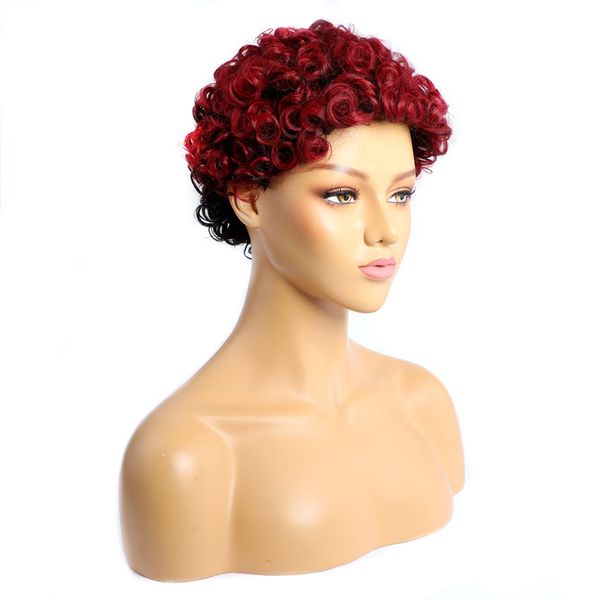 1b/99j curly human hair capless wigs pre plucked hairline brazilian virgin human hair full machine made human wigs, Black;brown
1b/99j curly human hair capless wigs pre plucked hairline brazilian virgin human hair full machine made human wigs, Black;brown