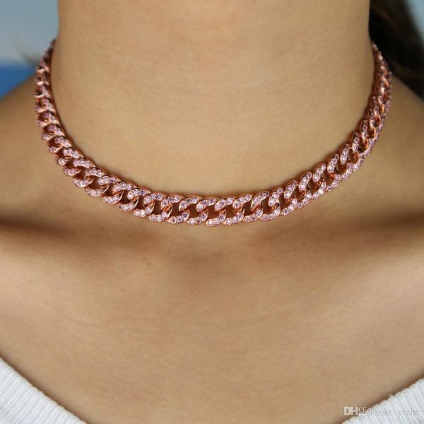 hip hop miami curb cuban chain necklace 38cm golden iced out paved rhinestones cz bling rapper necklaces women choker jewelry, Silver
hip hop miami curb cuban chain necklace 38cm golden iced out paved rhinestones cz bling rapper necklaces women choker jewelry, Silver