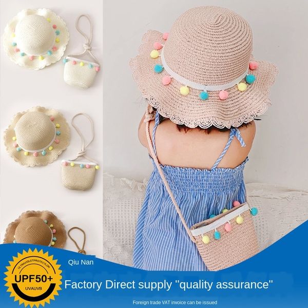 qiu nan summer korean style children's sun sunscreen toque sunscreen cap protection straw bag summer hat girls sun protection hat, Yellow
qiu nan summer korean style children's sun sunscreen toque sunscreen cap protection straw bag summer hat girls sun protection hat, Yellow