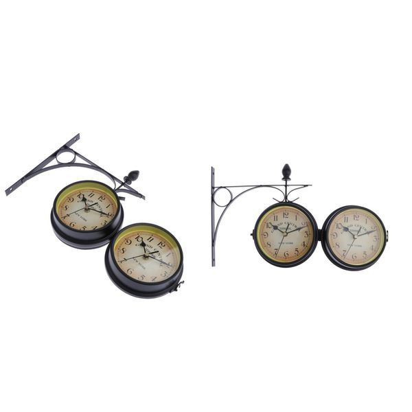2pcs wall clock classic bracket wall clock double sided indoor & outdoor garden hanging décor black
2pcs wall clock classic bracket wall clock double sided indoor & outdoor garden hanging décor black