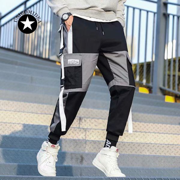 men's pants streetwear multi pockets cargo harem patchwork casual male track joggers trousers fashion harajuku men, Black
men's pants streetwear multi pockets cargo harem patchwork casual male track joggers trousers fashion harajuku men, Black