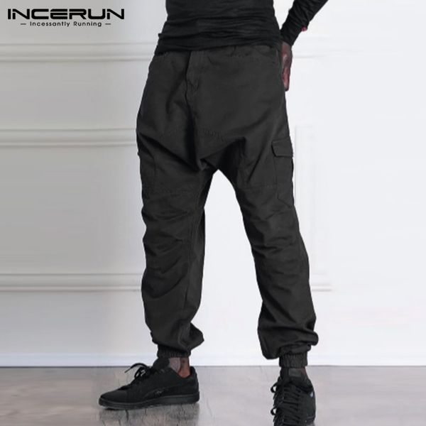 incerun men cargo pants solid drawstring joggers multi pockets harem trousers men 2020 fashion streetwear baggy casual pants 7, Black
incerun men cargo pants solid drawstring joggers multi pockets harem trousers men 2020 fashion streetwear baggy casual pants 7, Black