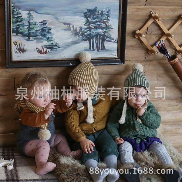 merino with earflaps knitted wool children's baby ear protection hat knitted hat, Blue
merino with earflaps knitted wool children's baby ear protection hat knitted hat, Blue