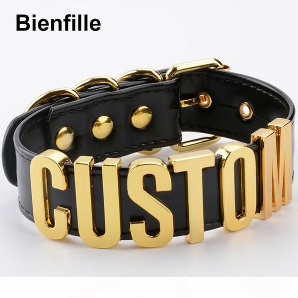 wholesale-romantic gift customized choker collar necklace pu leather custom personalized name choker cosplay choose letters necklace women, Golden;silver
wholesale-romantic gift customized choker collar necklace pu leather custom personalized name choker cosplay choose letters necklace women, Golden;silver