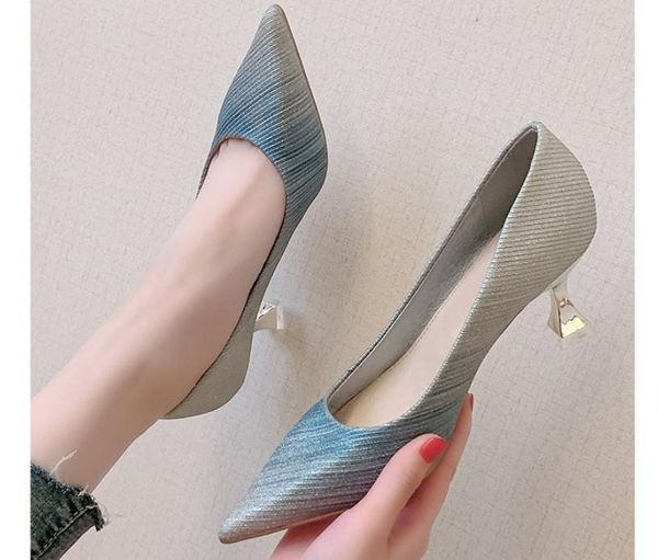 2020 spring and autumn with new style fashion middle heel fine heel pointed end women's shoes @mqwbh805, Black
2020 spring and autumn with new style fashion middle heel fine heel pointed end women's shoes @mqwbh805, Black