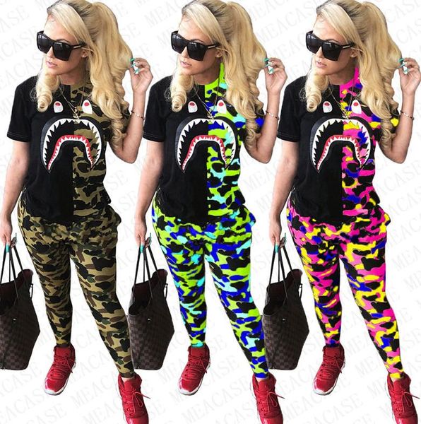 women clothes suit t shirts summer 2 piece shorts tracksuit outfit sharks camouflage printing sportswear two piece shorts set d72708, Gray
women clothes suit t shirts summer 2 piece shorts tracksuit outfit sharks camouflage printing sportswear two piece shorts set d72708, Gray
