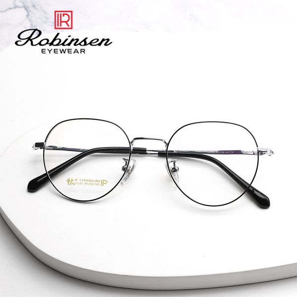 newtitanium glasses plus wide edge literary round frame glasses fashion optical myopia frame 86085, Silver
newtitanium glasses plus wide edge literary round frame glasses fashion optical myopia frame 86085, Silver