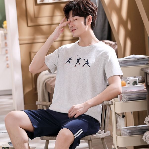 pajamas men's cotton home clothes shorts coat shorts short-sleeved casual outerwear men's cotton home wear, Blue;red
pajamas men's cotton home clothes shorts coat shorts short-sleeved casual outerwear men's cotton home wear, Blue;red