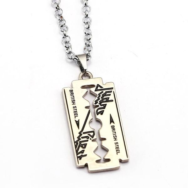 music band necklace razor blade shape pendant fashion link chain necklaces friendship gift jewelry accessories, Silver
music band necklace razor blade shape pendant fashion link chain necklaces friendship gift jewelry accessories, Silver