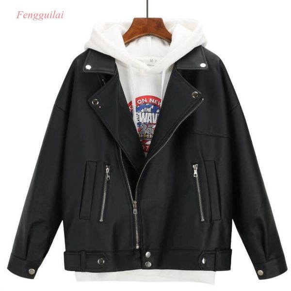 women's leather & faux l women autumn winter jacket oversized boyfriend korean style female coat outwear black 2021
women's leather & faux l women autumn winter jacket oversized boyfriend korean style female coat outwear black 2021
