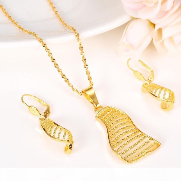 e women fashion gift jewelry set necklace plain sailing earrings pendant wedding sets 24k real yellow solid fine gold gf long hang, Silver
e women fashion gift jewelry set necklace plain sailing earrings pendant wedding sets 24k real yellow solid fine gold gf long hang, Silver