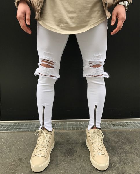2021 new jeans men's european and american men's jeans white slim ripped men's pants trend hip-hop streetwear, Black
2021 new jeans men's european and american men's jeans white slim ripped men's pants trend hip-hop streetwear, Black