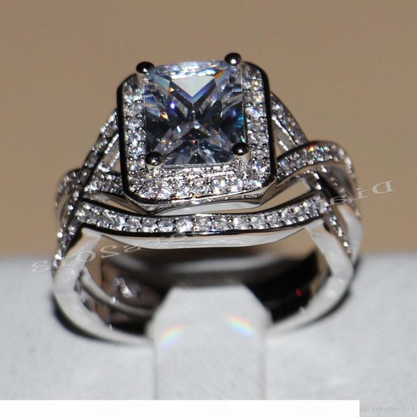 4ct 2016 новые популярные ювелирные изделия 10kt белого золота заполнены топаз имитация алмазный принцесса женщины кольца обручальные помолв, Silver
4ct 2016 новые популярные ювелирные изделия 10kt белого золота заполнены топаз имитация алмазный принцесса женщины кольца обручальные помолв, Silver