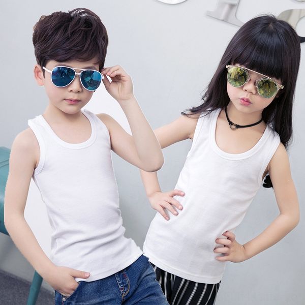 i0uvt children's summer boy's i-type hurdle vest girl's sling solid color medium and large children's base shirt pure co, Blue
i0uvt children's summer boy's i-type hurdle vest girl's sling solid color medium and large children's base shirt pure co, Blue