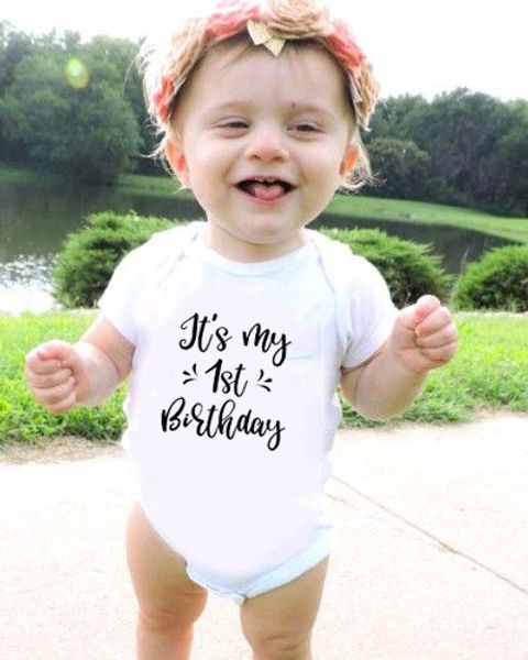 it's my 1st birthday cotton short sleeve funny baby bodysuits cute newborn boys girls clothes casual jumpsuit fashion onesie, Blue
it's my 1st birthday cotton short sleeve funny baby bodysuits cute newborn boys girls clothes casual jumpsuit fashion onesie, Blue