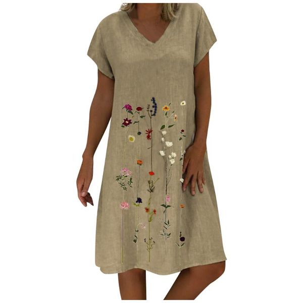 women's summer sundress flowers vintage fashion women plus size embroidered short sleeves v-neck casual short dress ropa mujer, White;black
women's summer sundress flowers vintage fashion women plus size embroidered short sleeves v-neck casual short dress ropa mujer, White;black