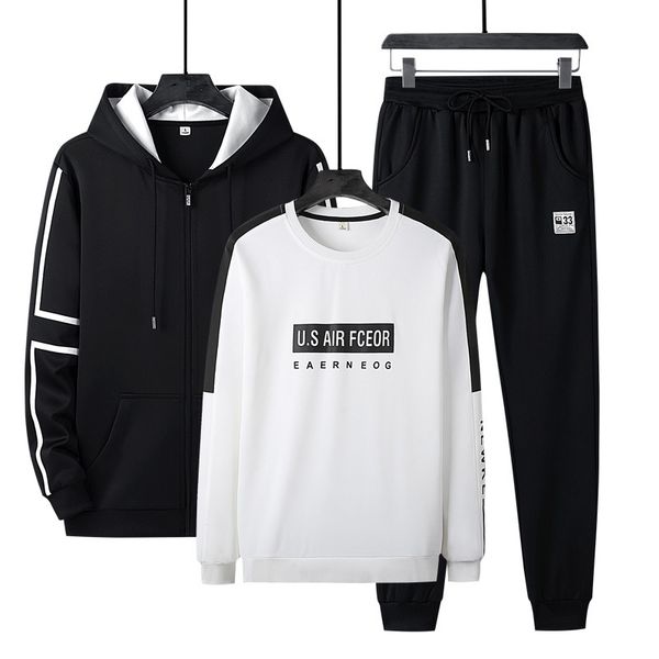 sportswear men's sportswear 2020 spring and autumn new korean fashion autumn hooded sweater, White;black
sportswear men's sportswear 2020 spring and autumn new korean fashion autumn hooded sweater, White;black