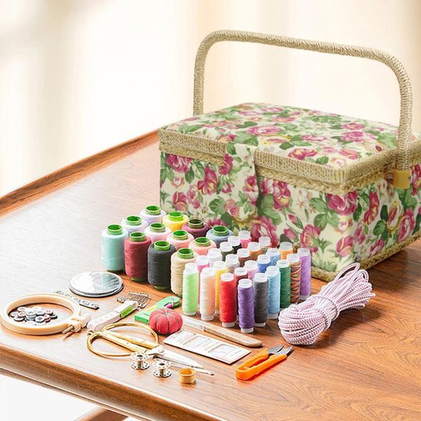 fashion knitting needles thread basket tote household fabric sewing storage box quilting thread stitching embroidery craft, Black
fashion knitting needles thread basket tote household fabric sewing storage box quilting thread stitching embroidery craft, Black