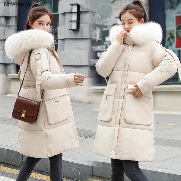 women's down & parkas long winter jacket women thickening warm outerwear female cotton padded loose fur hooded coat, Black
women's down & parkas long winter jacket women thickening warm outerwear female cotton padded loose fur hooded coat, Black