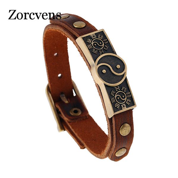 zorcvens taiji yin yang bracelet real cow leather cuff wrap bangles men's belt buckle bracelet hand jewelry couple male, Golden;silver
zorcvens taiji yin yang bracelet real cow leather cuff wrap bangles men's belt buckle bracelet hand jewelry couple male, Golden;silver