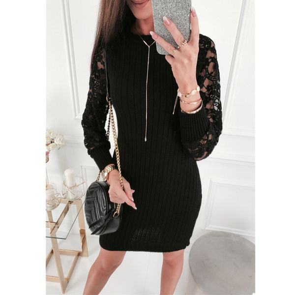 spring lace patchwork hollow out women dress casual solid long sleeve backless dresses fashion bodycon black mini dress, Black;gray
spring lace patchwork hollow out women dress casual solid long sleeve backless dresses fashion bodycon black mini dress, Black;gray