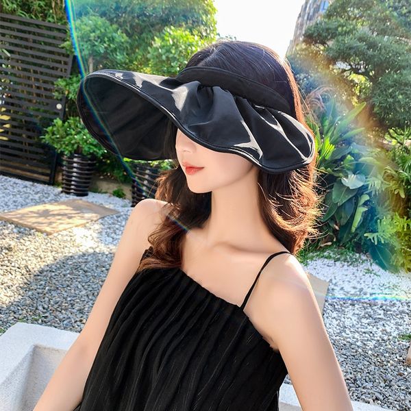korean shell female summer sunshade empty sun sun hat shell visor hat super big brim fashion trend, Blue;gray
korean shell female summer sunshade empty sun sun hat shell visor hat super big brim fashion trend, Blue;gray