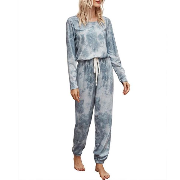women's tracksuits fashion women ladies casual print long sleeve + drawstring pants 2pc sleepwear set female homewear, Gray
women's tracksuits fashion women ladies casual print long sleeve + drawstring pants 2pc sleepwear set female homewear, Gray