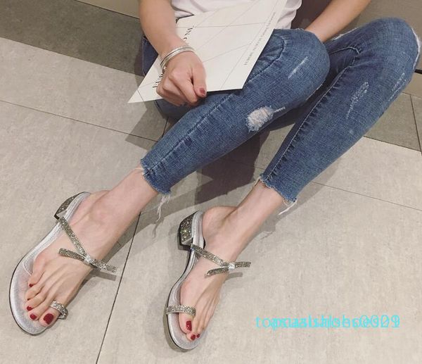 women summer slippers classic luxury cool shine rhinestone genuine leather fashion brand current ladies casual beach trip slippers t01, Black
women summer slippers classic luxury cool shine rhinestone genuine leather fashion brand current ladies casual beach trip slippers t01, Black