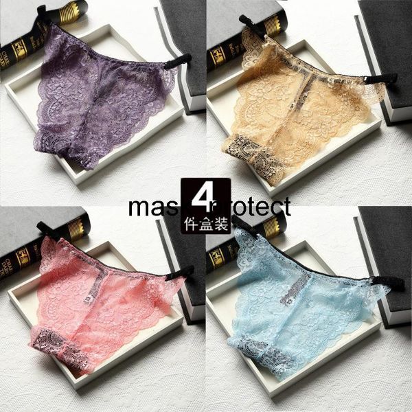 4 gift boxes lace transparent girl underwear transparent temptation cotton crotch underwear, Black;white
4 gift boxes lace transparent girl underwear transparent temptation cotton crotch underwear, Black;white