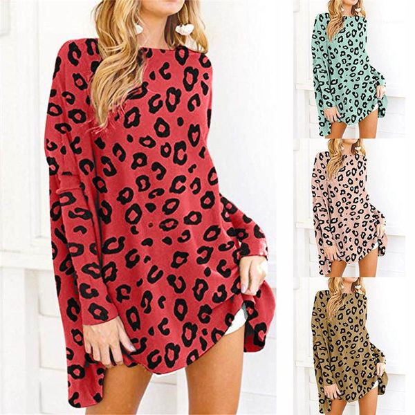dress casual female clothing autumn womens designer mini dress loose leopard printed crew neck long sleeve, Black;gray
dress casual female clothing autumn womens designer mini dress loose leopard printed crew neck long sleeve, Black;gray