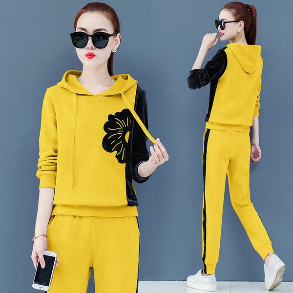 spring women sport suit tracksuits velvet hooded hoodie sweatshirt+sweatpant casual jogger running workout outfit set sportswear, Black;blue
spring women sport suit tracksuits velvet hooded hoodie sweatshirt+sweatpant casual jogger running workout outfit set sportswear, Black;blue