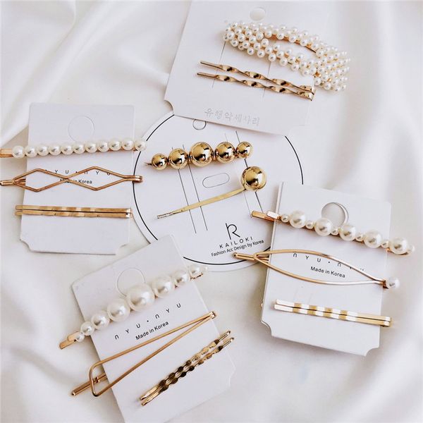 modyle woman elegant geometric pearl hairpins korean style hair clips alloy barrettes girls hair accessories grips headwear, Golden;silver
modyle woman elegant geometric pearl hairpins korean style hair clips alloy barrettes girls hair accessories grips headwear, Golden;silver