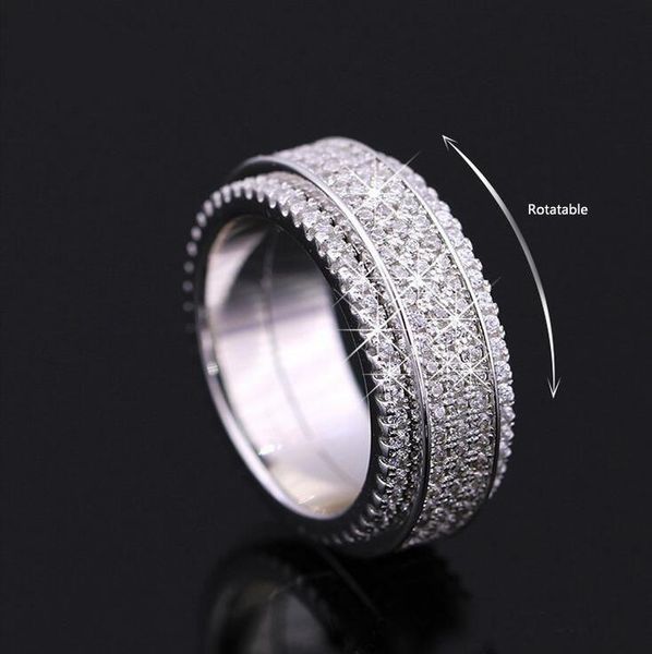 size 6-9 victoria wieck luxury jewelry 925 sterling silver full white sapphire cz diamond women wedding band rotatable ring for lover gift, Golden;silver
size 6-9 victoria wieck luxury jewelry 925 sterling silver full white sapphire cz diamond women wedding band rotatable ring for lover gift, Golden;silver