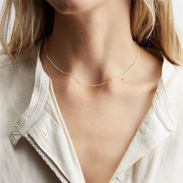 visunion minimalist 316l stainless steel necklace rose gold silver color pearl chain simple clavicle chain necklace accessories
visunion minimalist 316l stainless steel necklace rose gold silver color pearl chain simple clavicle chain necklace accessories