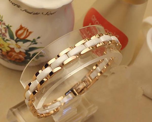 factory wholesale price 18k gold titanium steel bracelet black white ceramic bracelet suitable for fashion couple gifts
factory wholesale price 18k gold titanium steel bracelet black white ceramic bracelet suitable for fashion couple gifts