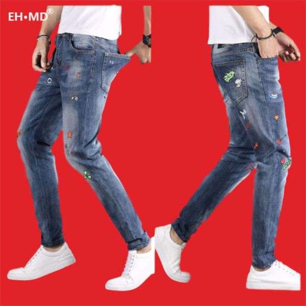 eh · md® anime cartoon printed jeans men's hole pants high elastic painted slim slim cotton red ears soft 2020 new comfortable, Blue
eh · md® anime cartoon printed jeans men's hole pants high elastic painted slim slim cotton red ears soft 2020 new comfortable, Blue