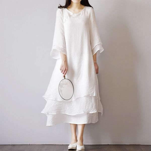 double-layer summer fairy elegant long tea suit dress long skirt dress women's artistic zen style women's improved han suit, Black;gray
double-layer summer fairy elegant long tea suit dress long skirt dress women's artistic zen style women's improved han suit, Black;gray