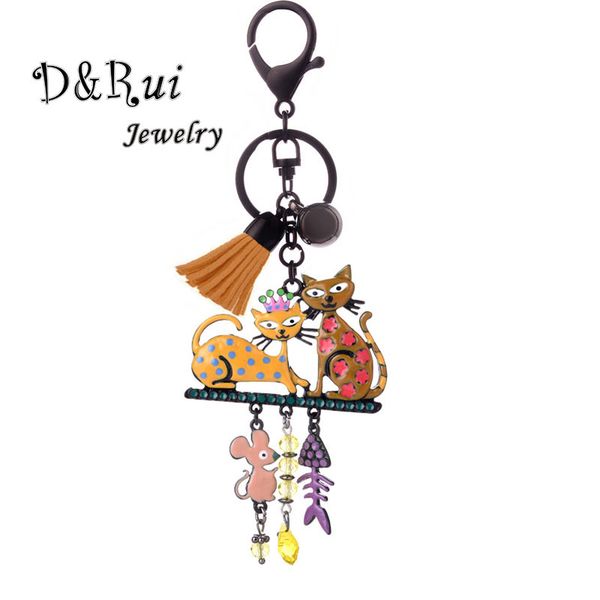 cute fashion cat key chain for women lover charm animal fish bone tassel car keychains on keys jewelry keychain black metal ring, Silver
cute fashion cat key chain for women lover charm animal fish bone tassel car keychains on keys jewelry keychain black metal ring, Silver