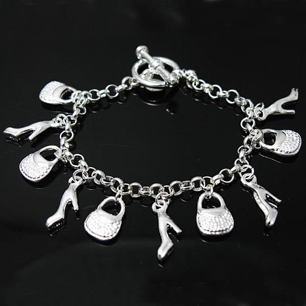 wholesale - retail christmas gift, new 925 silver fashion bracelet b79, Black
wholesale - retail christmas gift, new 925 silver fashion bracelet b79, Black