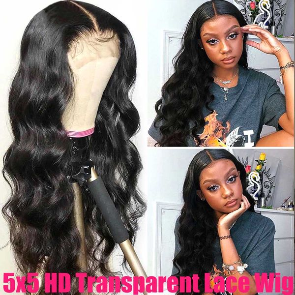 2020 hd transparent lace frontal wig 4x4 5x5 lace closure wig wavy lace front human hair wigs remy brazilian body wave closure wig, Black
2020 hd transparent lace frontal wig 4x4 5x5 lace closure wig wavy lace front human hair wigs remy brazilian body wave closure wig, Black