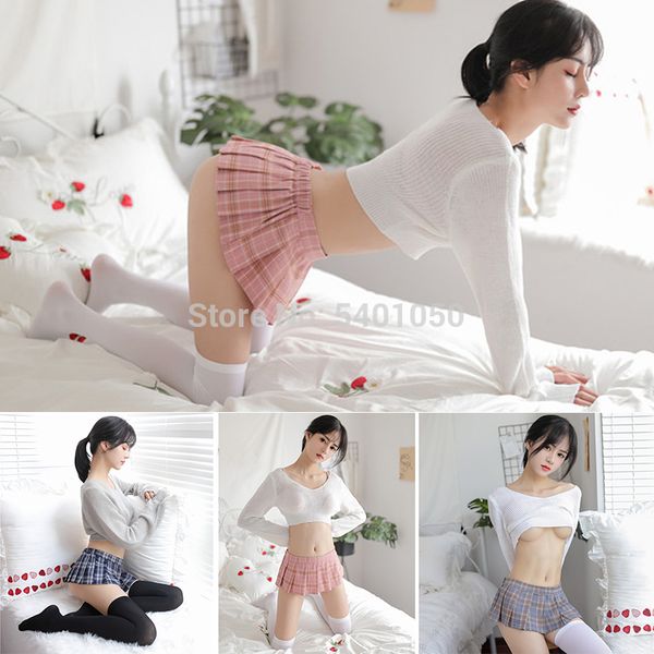 summer new v neck long sleeve virgin killer sweater japanes knitted backless women sweaters pullovers and plaid skirt, White;black
summer new v neck long sleeve virgin killer sweater japanes knitted backless women sweaters pullovers and plaid skirt, White;black