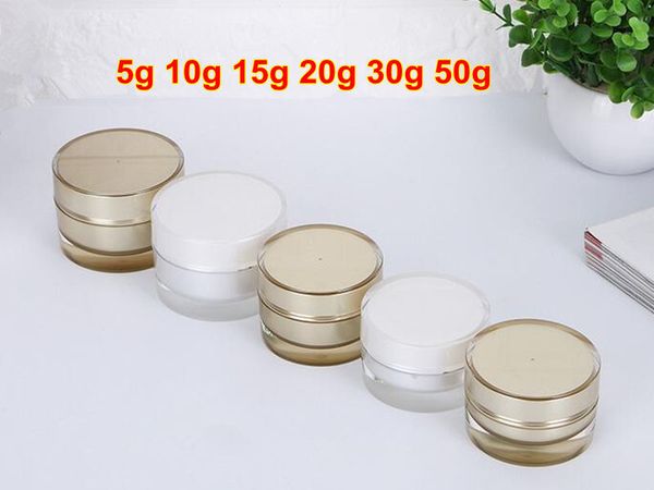 1pc 5g 10g 15g 20g 30g 50g white/gold cosmetic jar plastic refillable bottle cream jar portable cosmetic make up container
1pc 5g 10g 15g 20g 30g 50g white/gold cosmetic jar plastic refillable bottle cream jar portable cosmetic make up container
