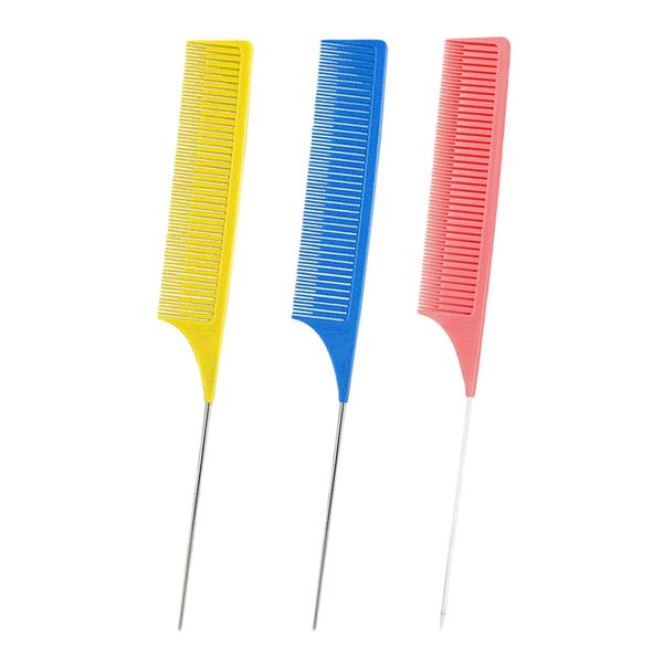 3x professional weaving highlighting foiling hair comb for hair styling, Silver
3x professional weaving highlighting foiling hair comb for hair styling, Silver